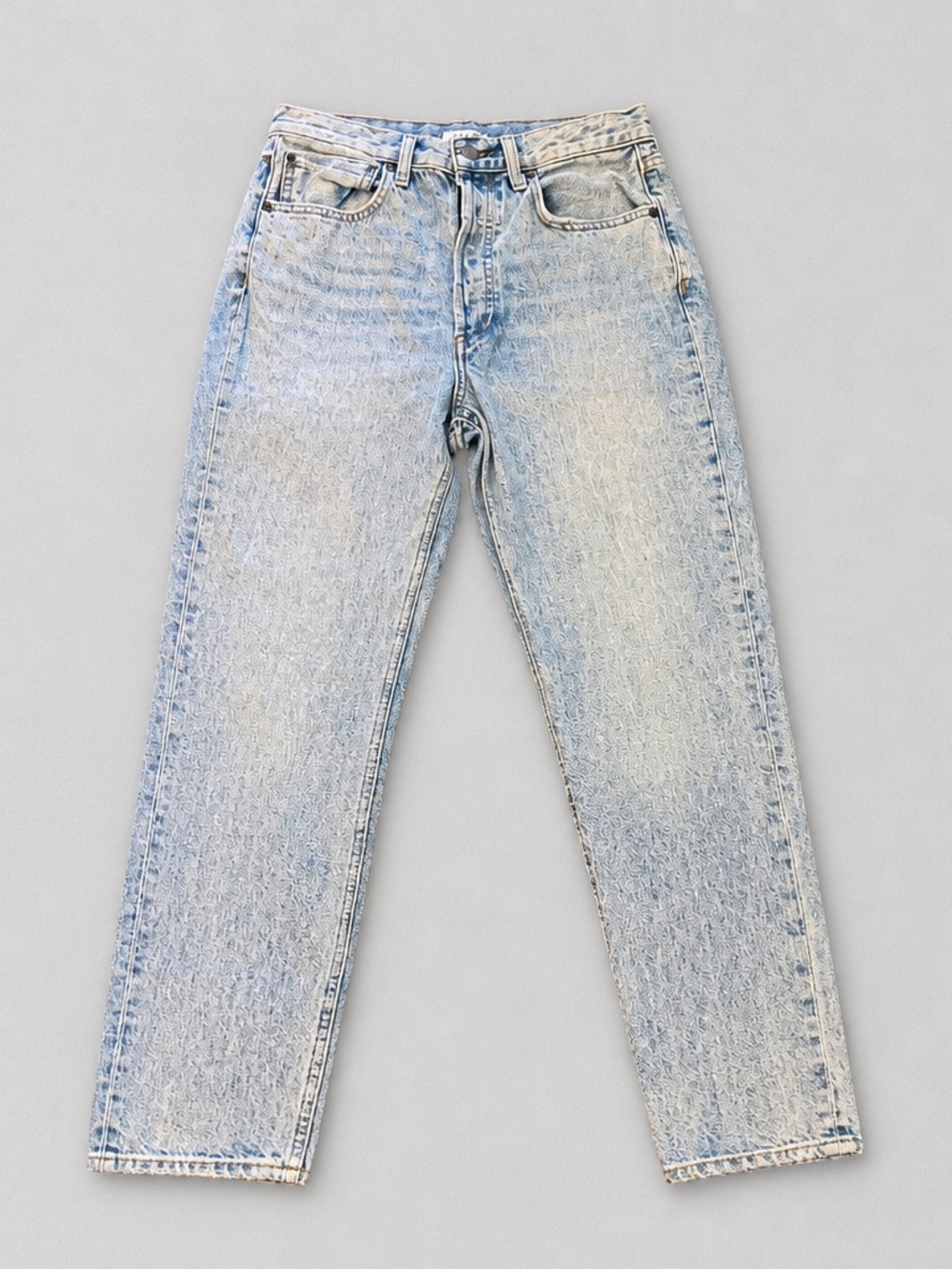 Denim Forum High-Rise Straight Jeans in Light Blue - Picture 2 of 13